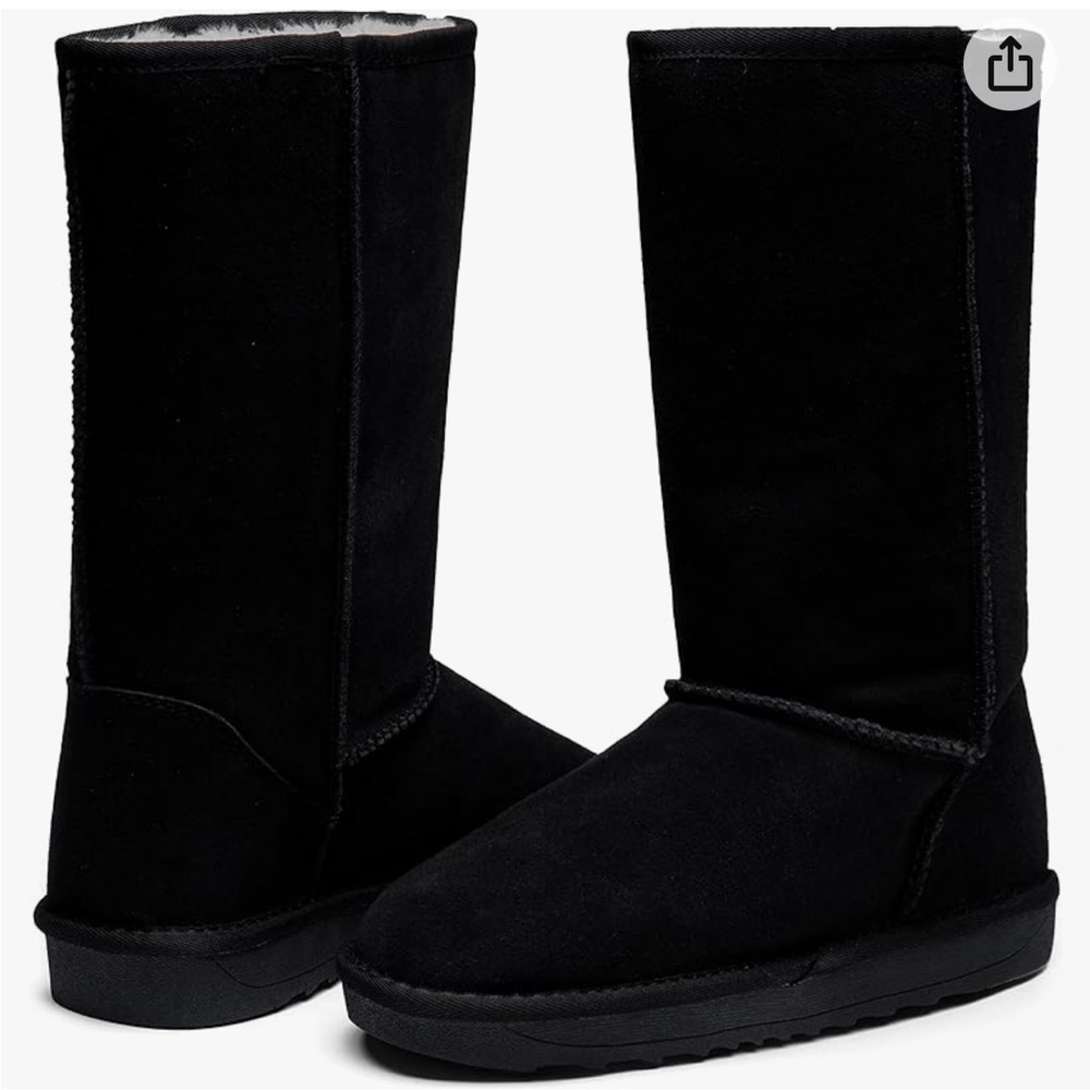 Black suede snow boots.  Women’s size 10